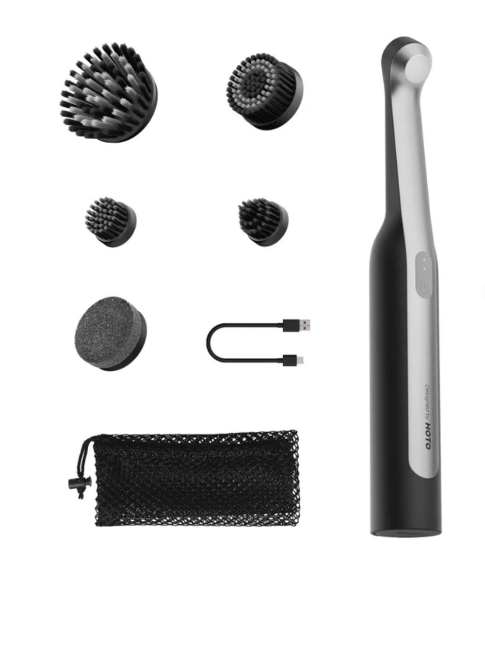 HOTO Electric Cordless Spin Scrubber Wand 10” IPX7 Waterproof New In Box